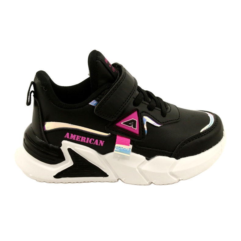 American Club Klettsportschuhe mit Hologramm AA24/22 Schwarz