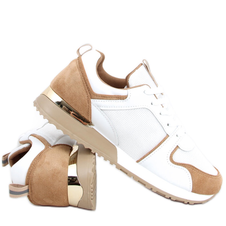 Montse Khaki-Trainer beige weiß