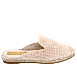 Carmen Beige Damen-Espadrilles-Hausschuhe