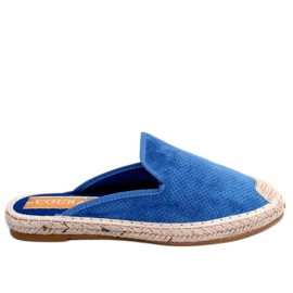 CARMEN Blaue Espadrilles-Hausschuhe für Damen