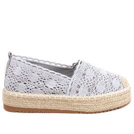 Alice Grey Lace Espadrilles grau