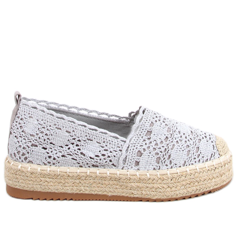 Alice Grey Lace Espadrilles grau