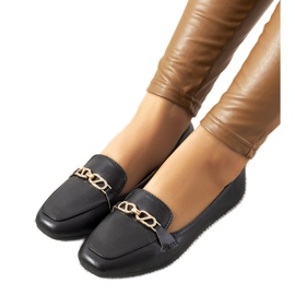 Schwarze Loafer mit eckiger Kappe von Milder