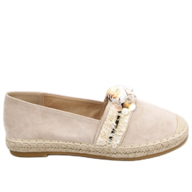 Lola Beige Espadrilles mit Muscheln