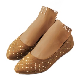 Kamelfarbene Ballerinas für Damen von Kaila braun