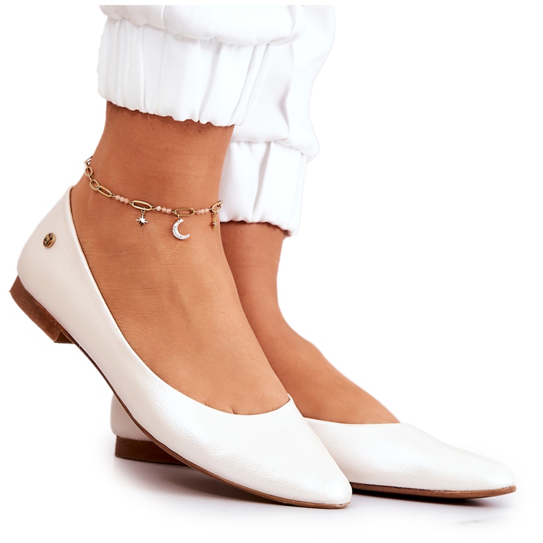 Damen-Lederballerinas Maciejka 04100-26 Hellbeige