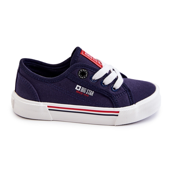 Kinder Low Sneakers Big Star JJ374173 Marineblau