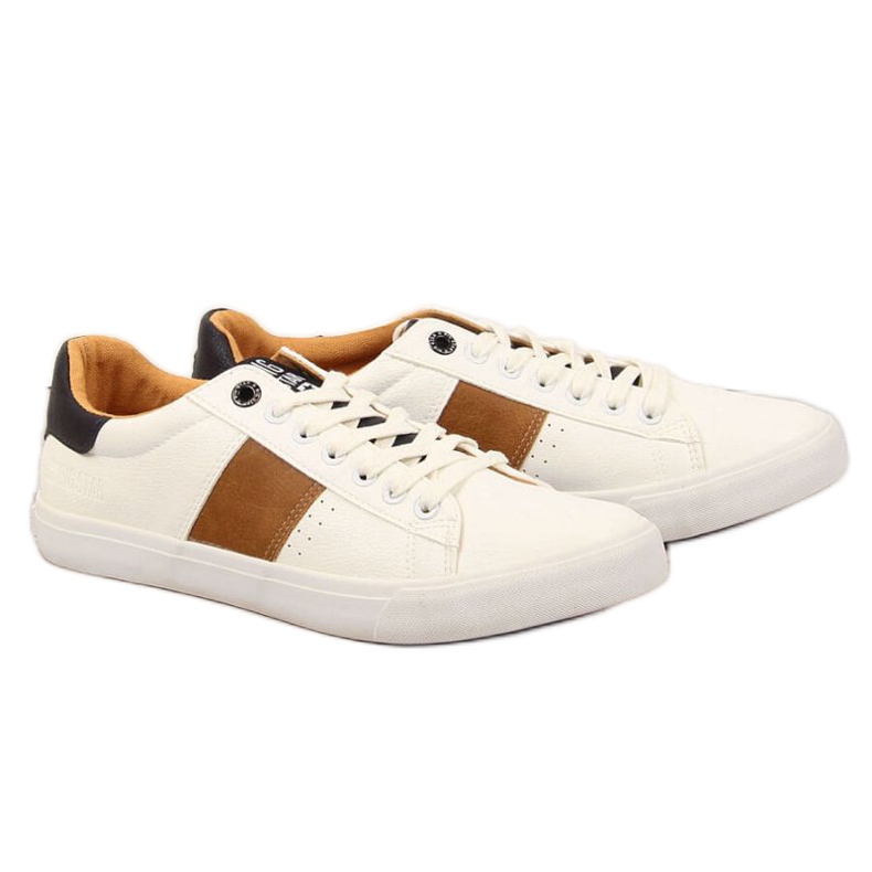 Low-Top-Sneakers mit Öko-Leder Big Star M II174037 weiß braun