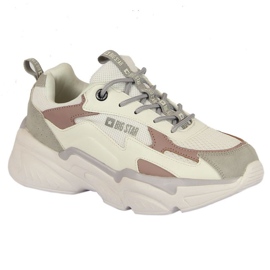 Sportschuhe auf der Plattform Big Star W HH274255 weiß grau