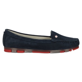 Lederhalbschuhe Filippo DP2037 / 22 NV RD Marineblau rot