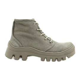 Hohe Lederturnschuhe Filippo DPT3523 / 22 GR Grau