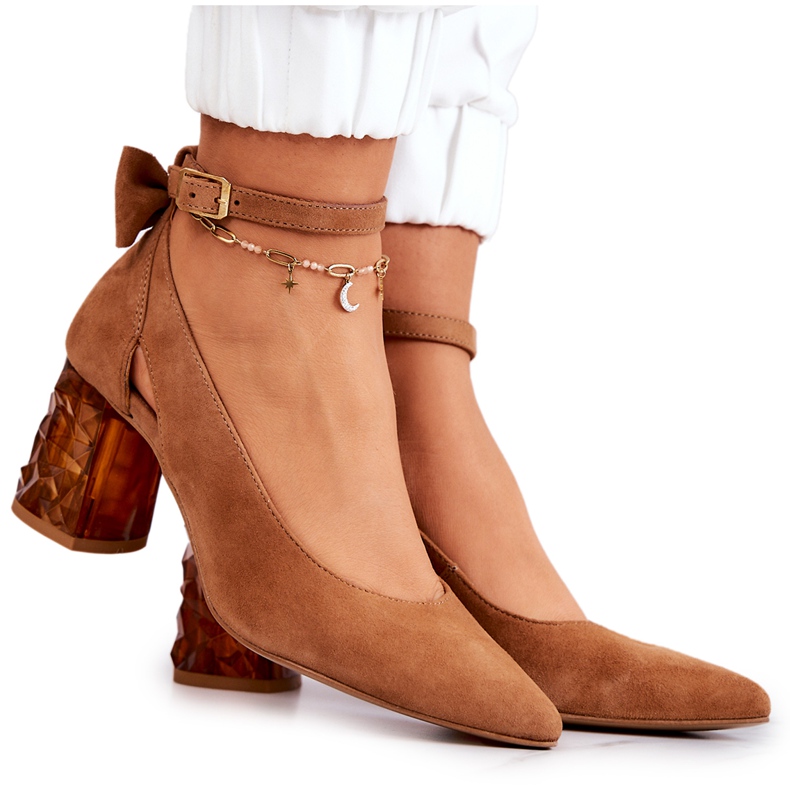 Wildlederpumps mit Schleife Maciejka 05059-29 Braun