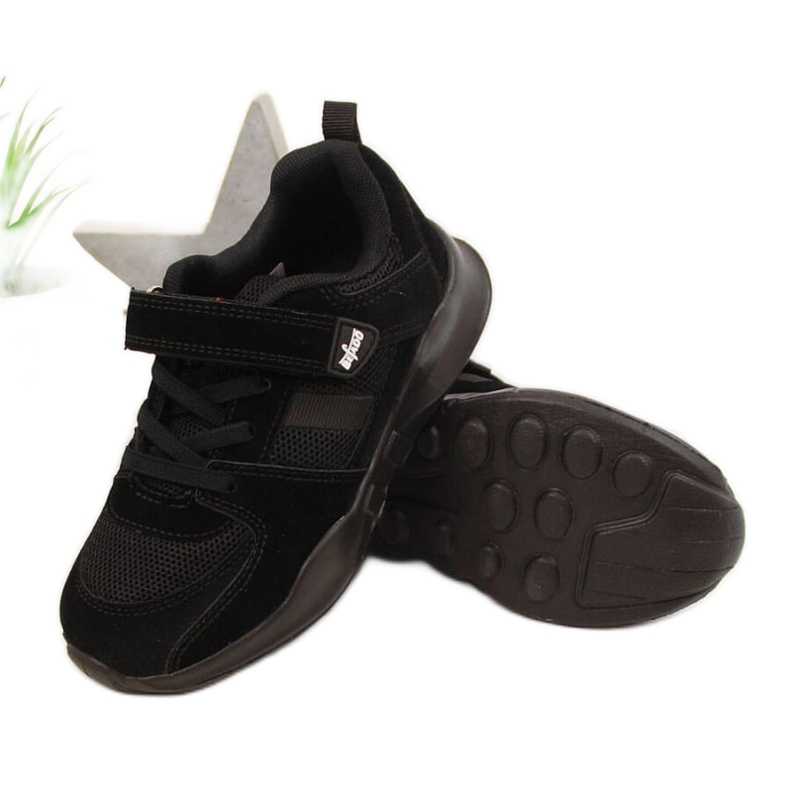 Schwarze Befado Jr BEF25A Sportschuhe mit Klettverschluss