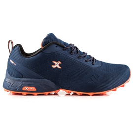 I-CAX Bequeme Trekkingschuhe navy blau