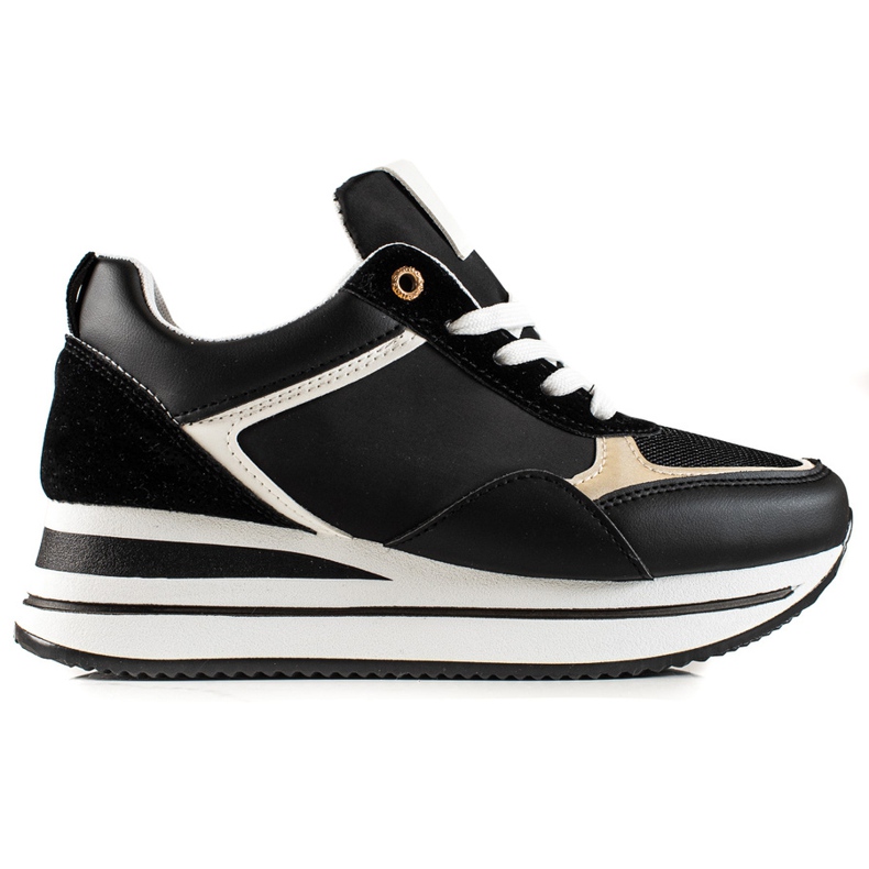 TRENDI Stylische Sneaker auf der Plattform schwarz