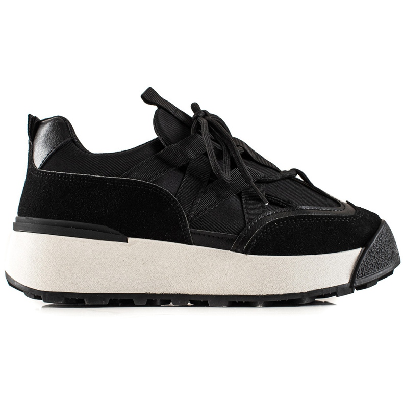 Seastar Gebundene Turnschuhe auf der Plattform schwarz