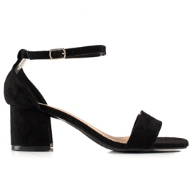 Sandalen auf niedrigen Absätzen VINCEZA schwarz