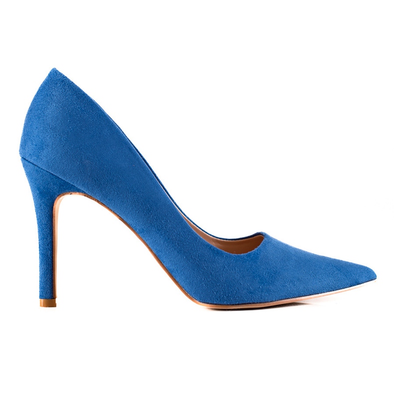 Goodin Blaue Stilettos mit Wildleder