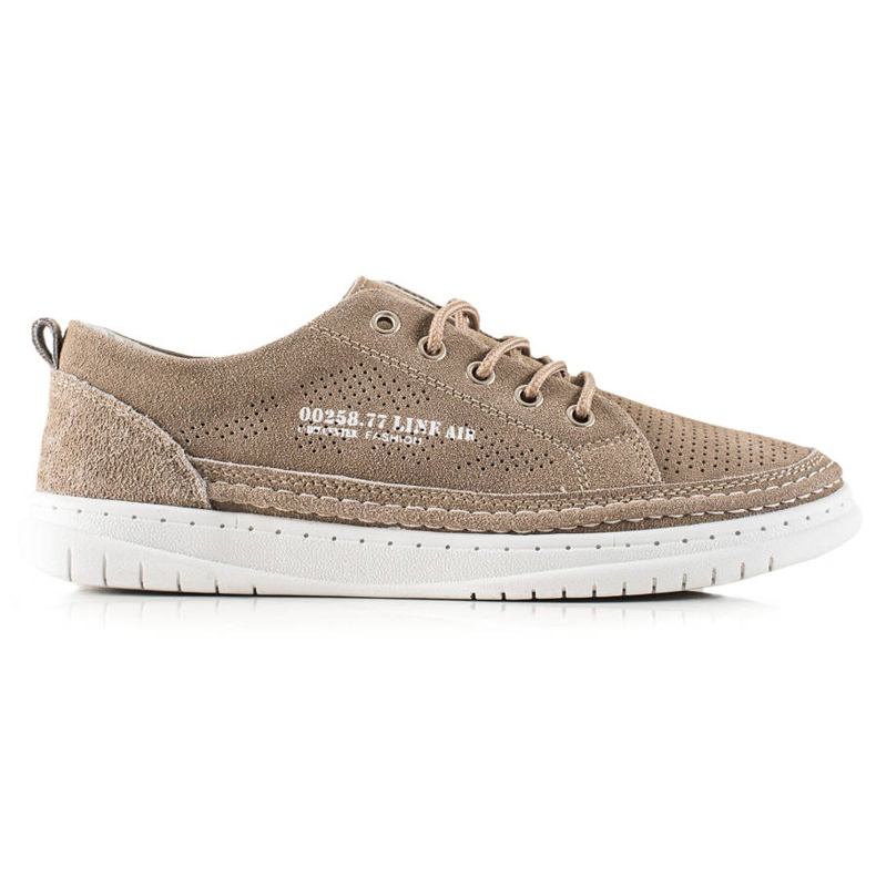 Goodin Lässige Sneaker aus Leder beige