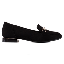 Loafer auf Sergio Leones Flat Heels schwarz