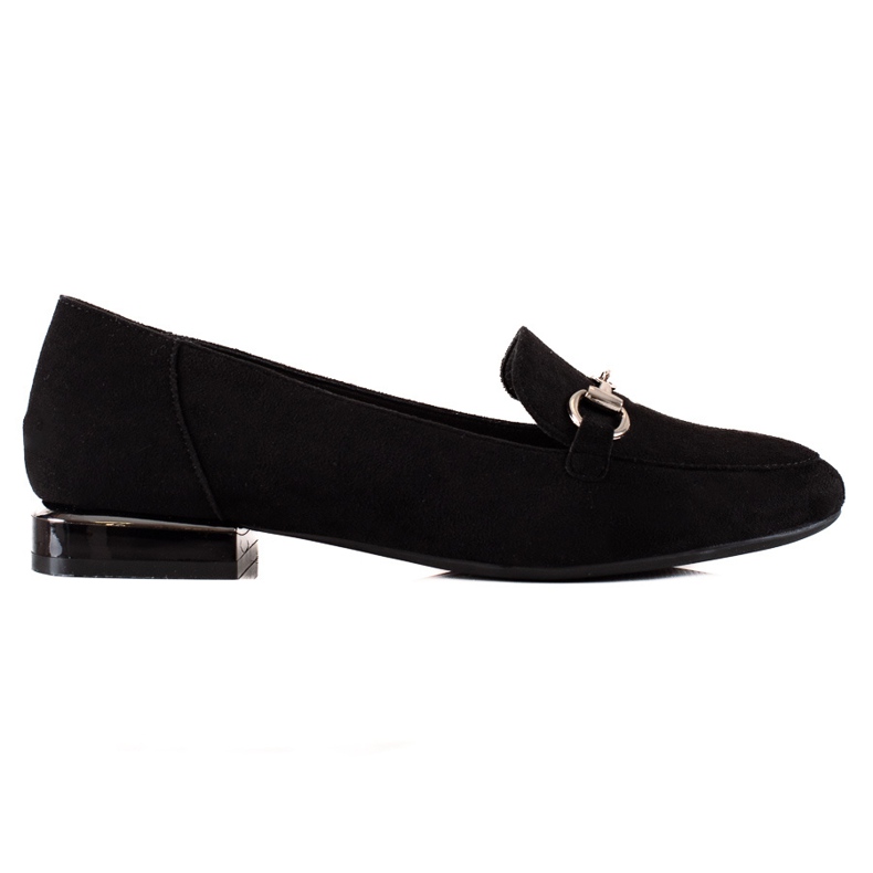 Loafer auf Sergio Leones Flat Heels schwarz