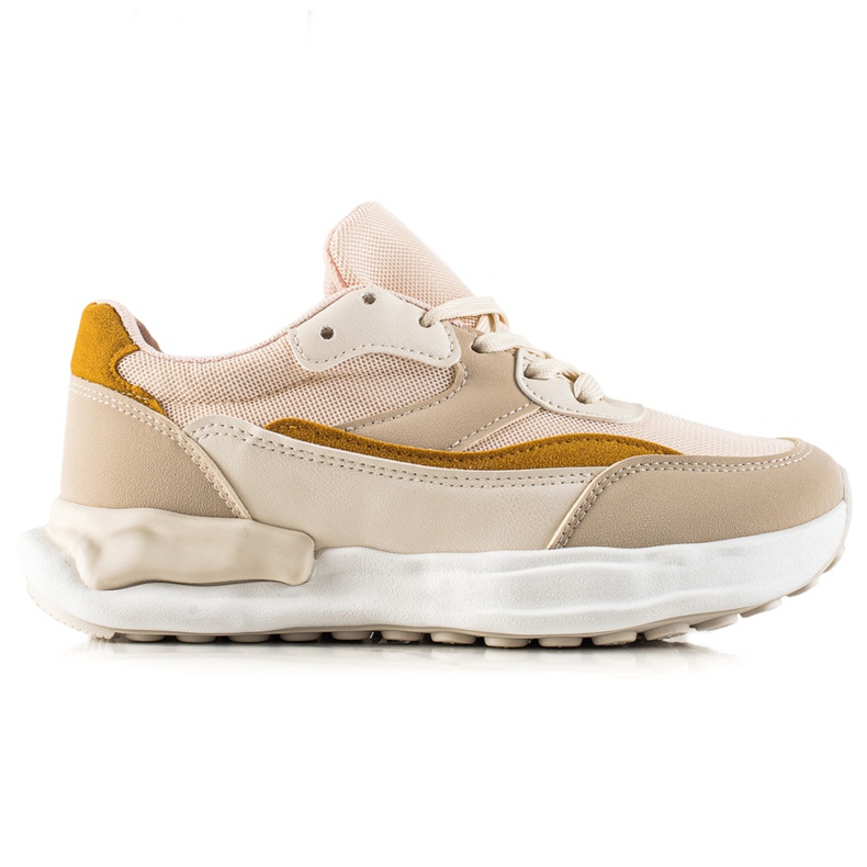 TRENDI Bequeme beige Turnschuhe