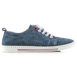 Filippo Klassische Ledersneaker blau