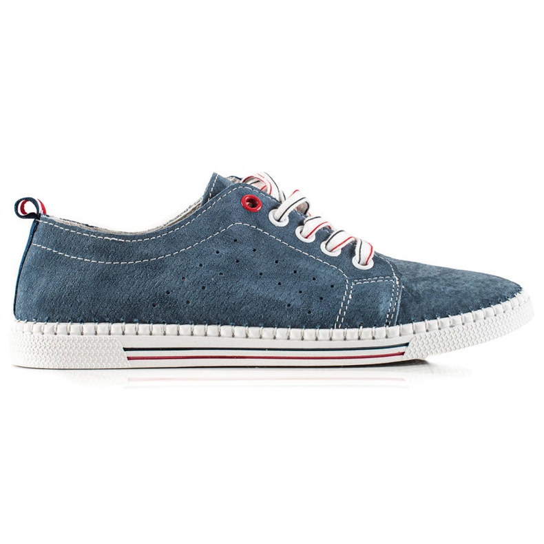 Filippo Klassische Ledersneaker blau
