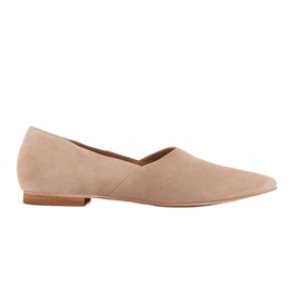 Marco Shoes Wildleder-Ballerinas mit Ausschnitt 1285P-047-1 beige