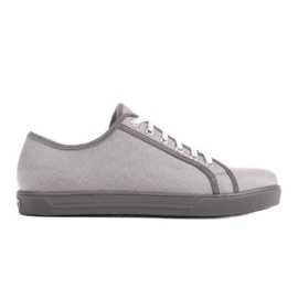 Marco Shoes Sneakers aus interessantem silbrigem Stoff silber- grau