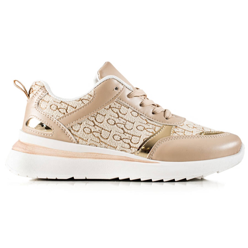 TRENDI Bequeme beige Turnschuhe