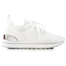 TRENDI Weiße Sportschuhe mit Glitzer