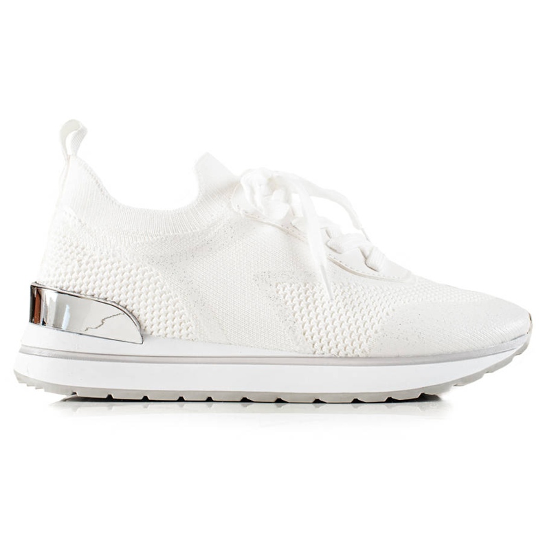 TRENDI Weiße Sportschuhe mit Glitzer