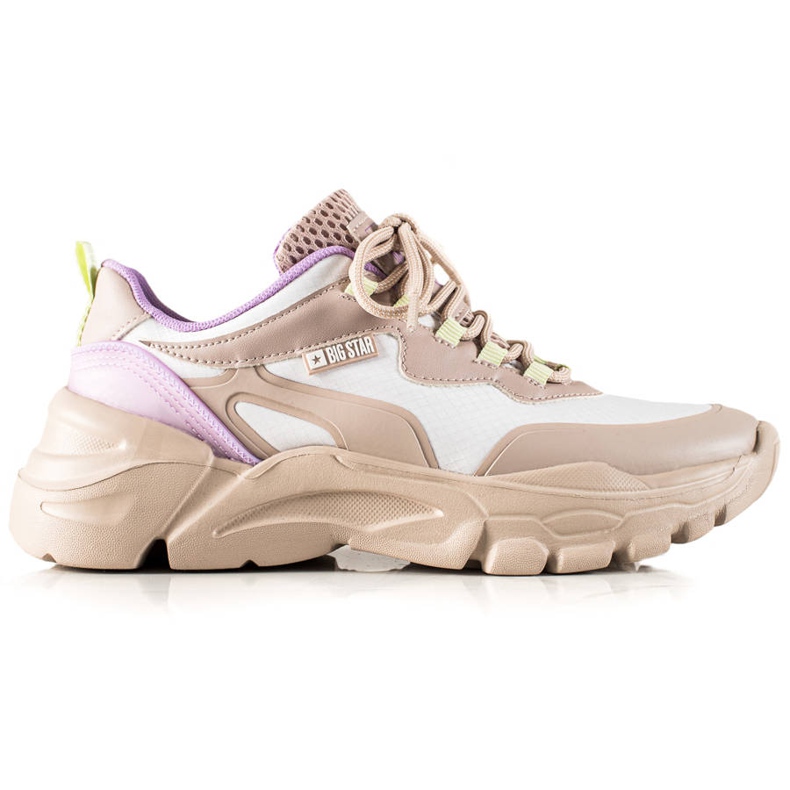 Damen Turnschuhe Big Star JJ274793 beige mehrfarbig