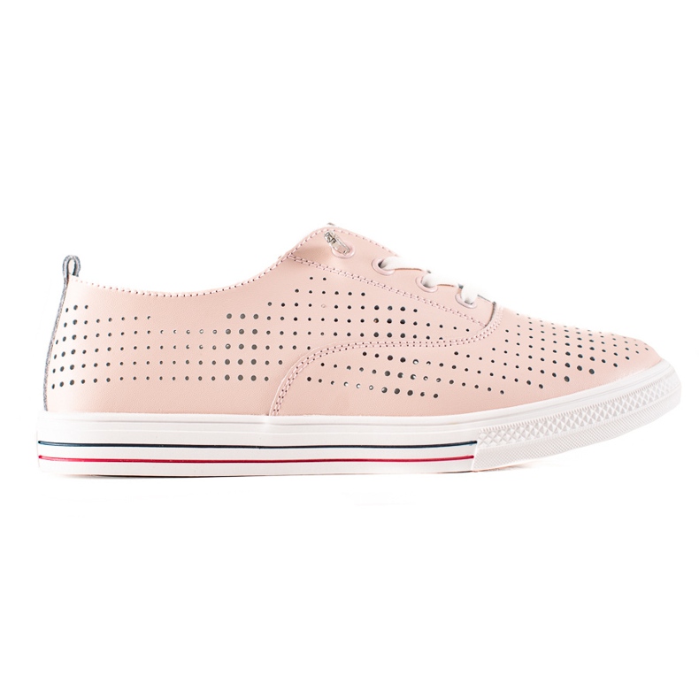 Sneakers aus durchbrochenem Leder VINCEZA rosa