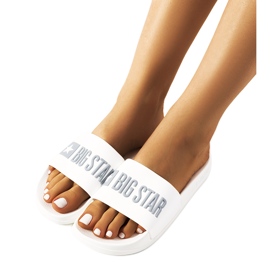 Weiße Damenhausschuhe Big Star FF274A199 101