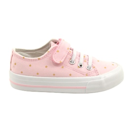 Turnschuhe mit Klettverschluss Silber Atletico Stars WY21383 Pink rosa golden
