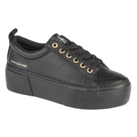 Calvin Klein Vulcanized Flatform Laceup LW YW0YW00366-0GJ Schuhe schwarz