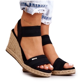 Damensandalen mit Keilabsatz Big Star JJ274976 Schwarz