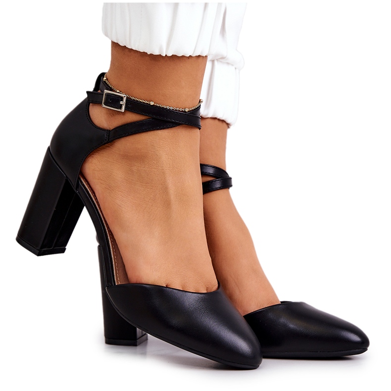 Pumps mit Schnalle Sergio Leone SK851 Schwarz