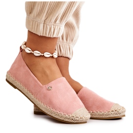 PE1 Rosafarbene Joaquin-Wildleder-Espadrilles für Damen