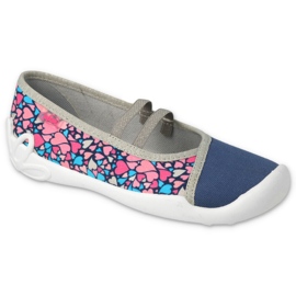 Befado Kinderschuhe 116Y303 marineblau rosa