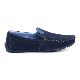 Olivier Herren-Lederslipper 937MA marineblau