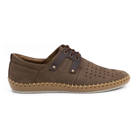 Olivier Herren Leder Sommerschuhe 882LMA braun