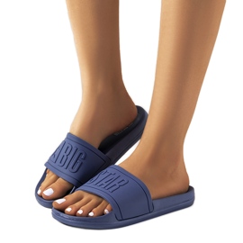 Marineblaue Damenhausschuhe Big Star DD274A269