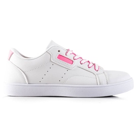 TRENDI Klassische Sneaker zum Schnüren weiß rosa