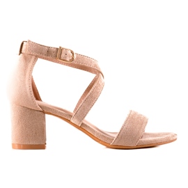 W. Potocki Sandalen auf High Heels Potocki beige