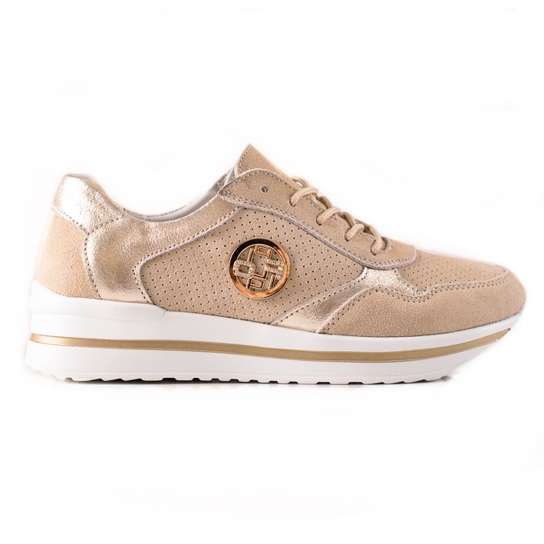 Filippo Beige Lederturnschuhe