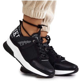 Vinceza Sportschuhe Turnschuhe auf Wedge Black Lorey schwarz