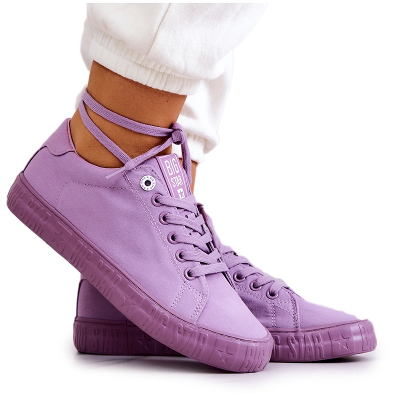 Damen Low Sneakers Big Star JJ274416 Violett